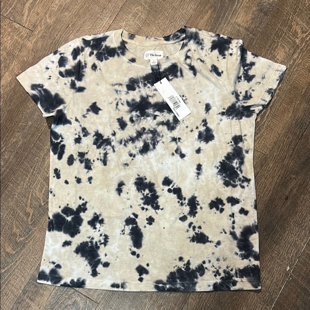 The Drop Women's Courtney TieDye ‎ Tiny Crewneck Jersey T-Shirt Size Small